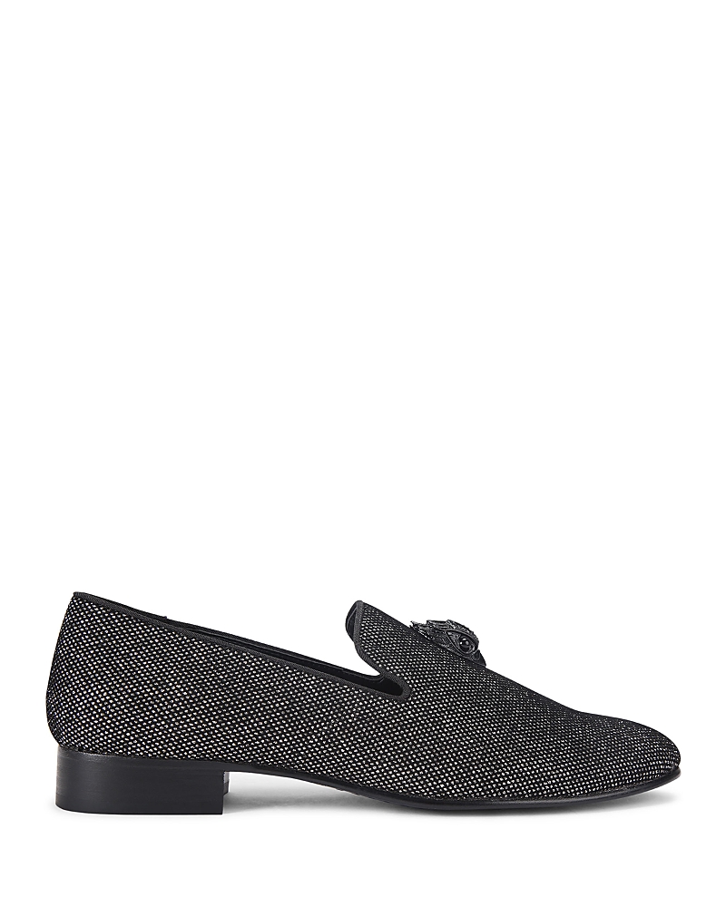 Kurt Geiger Embellished Ace Stud Loafers In Gray