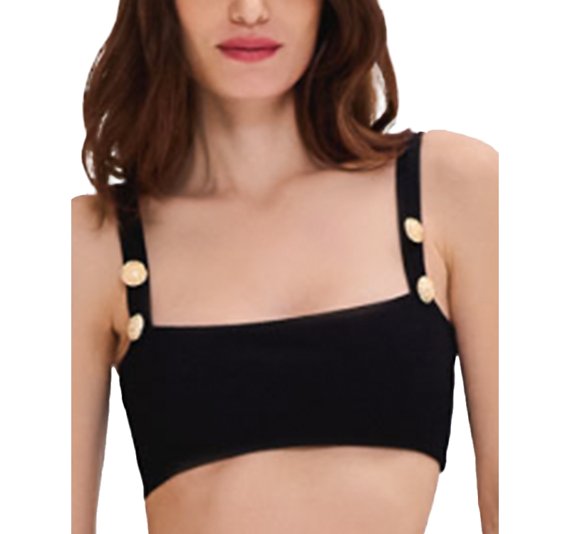 Patbo Merian Knit Bikini Top In Black