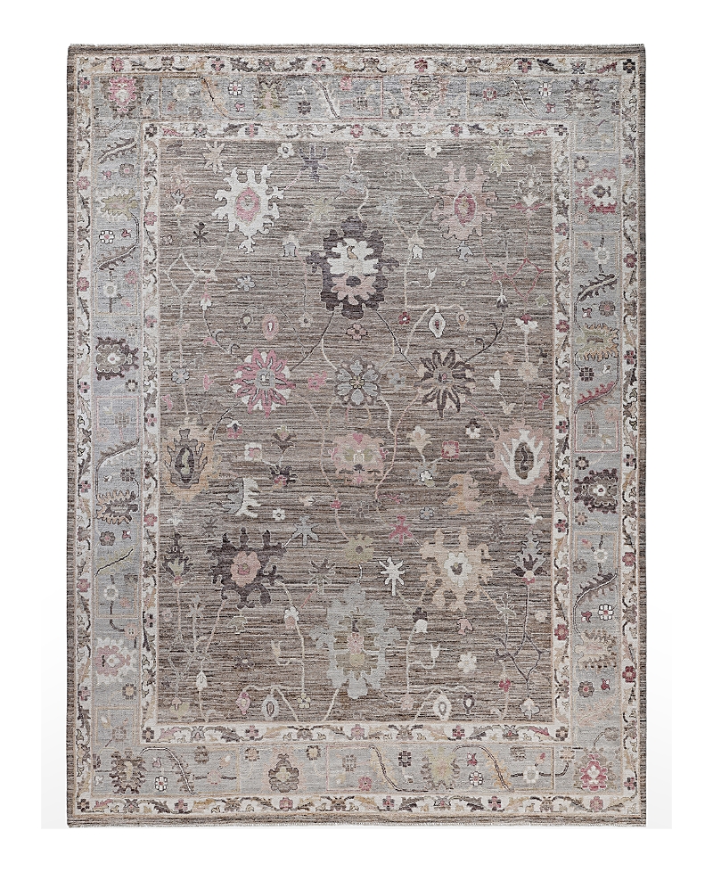 Bloomingdale's Colorful Oushak M0103-42 Area Rug, 9'2x12'3 In Brown