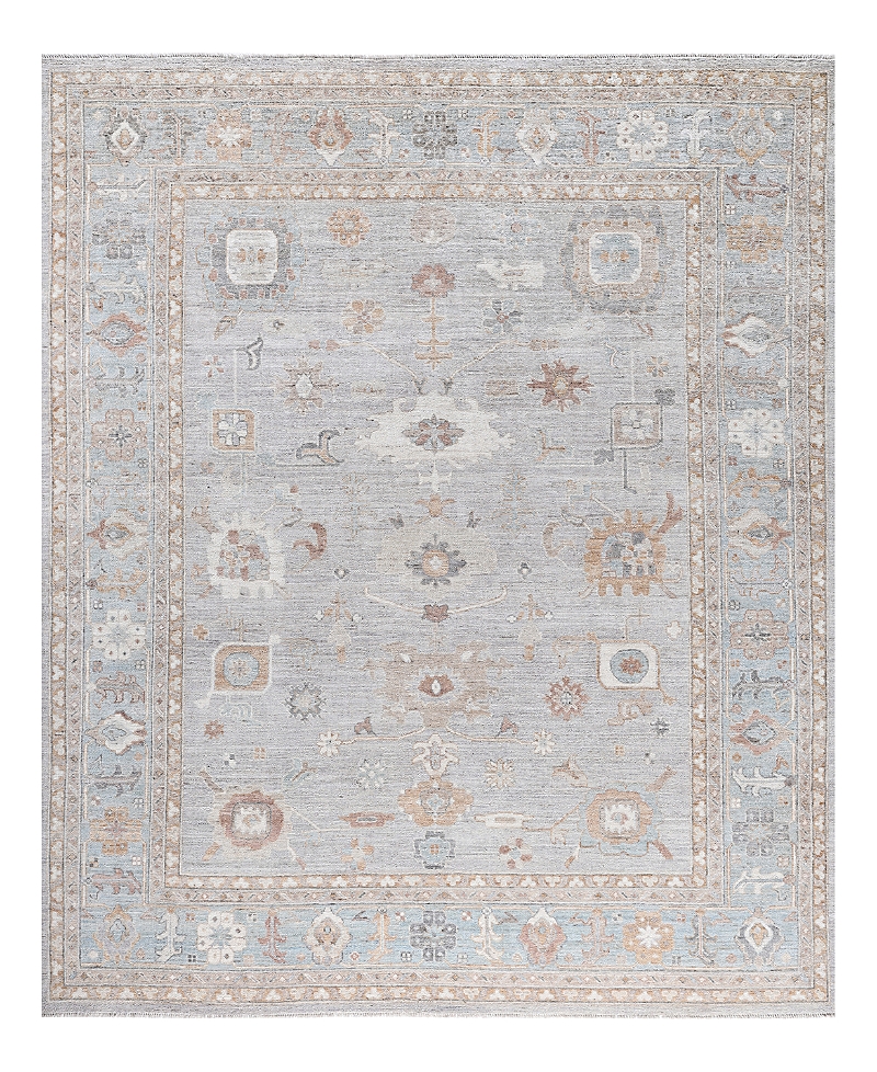 Bloomingdale's Colorful Oushak M0103-51 Area Rug, 8'4x9'10 In Gray