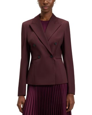 Jiamia Double Breasted Peak Lapel Blazer