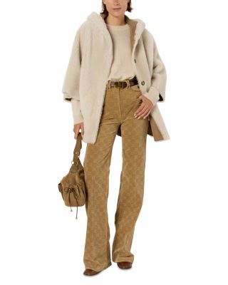 Marion Shearling Cape Jacket