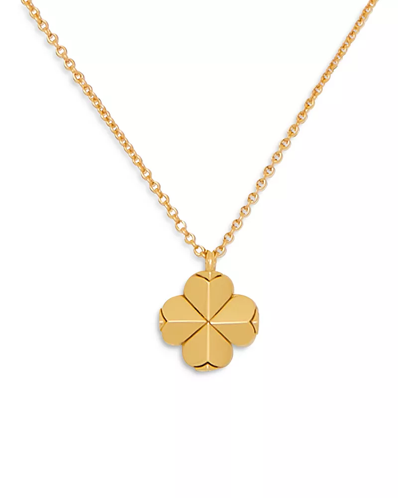 kate spade new york Spade Flower Mini Pendant Necklace, 16