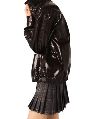 Cracked Faux Leather Jacket