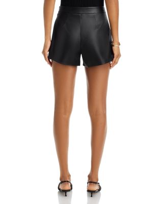 Dionne Faux Leather High Waisted Shorts