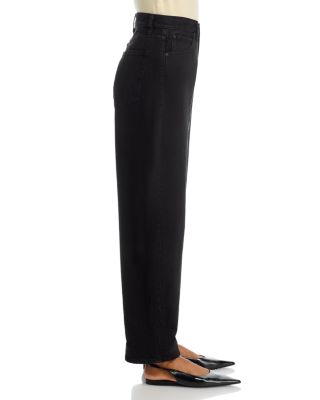 The Bubble High Rise Barrel Leg Jeans in Black