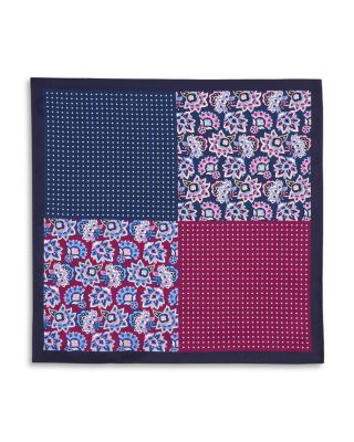 Floral & Dot Silk Pocket Square - Exclusive