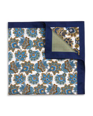 Floral & Dot Silk Pocket Square - Exclusive