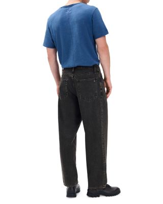 Baggy Authentic Straight Leg Jeans, Black/Brown