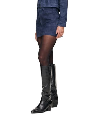 Alma Leather Miniskirt