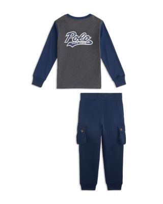Boys' Logo Jersey Tee & Fleece Jogger Pant Set - Little Kid