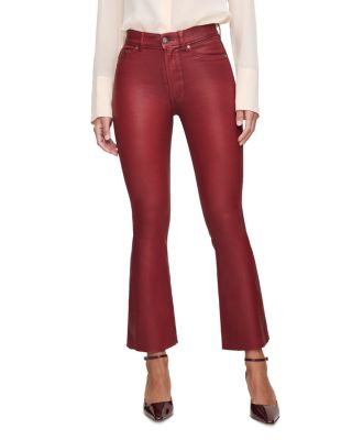 Bridget Boot High Rise Instasculpt™ Coated Crop Jeans in Cherry Coated