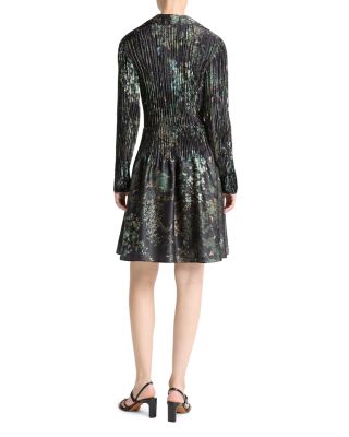  Grape Vine Crushed Satin Shirt Dress