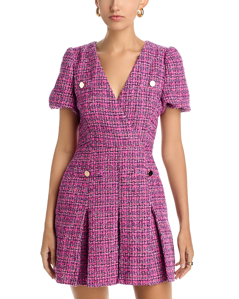 Area Stars Clover Tweed Dress In Purple