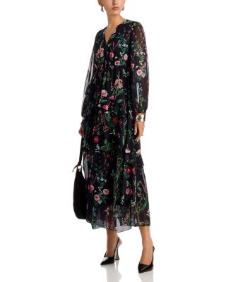 Tiered Floral Print Dress