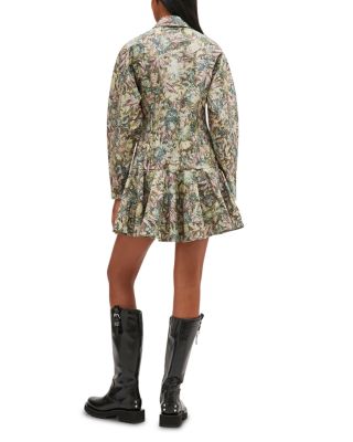 Tapestry Floral Shirt Dress