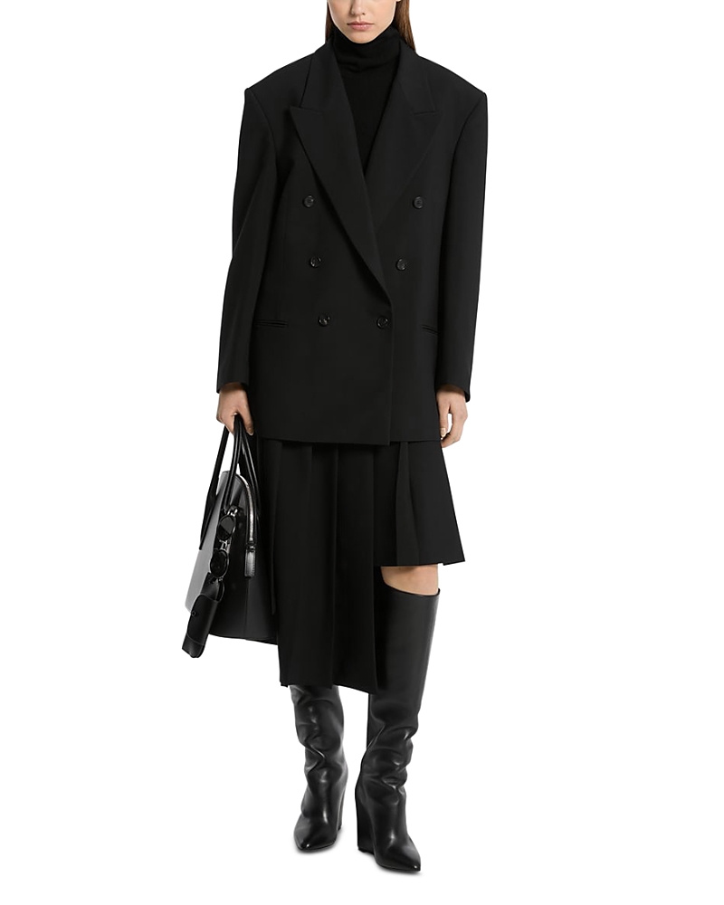 Michael Kors Michael Wobroad Shawn Wool Blazer In Black