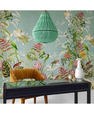 Palani Wooden Bead Chandelier in Green