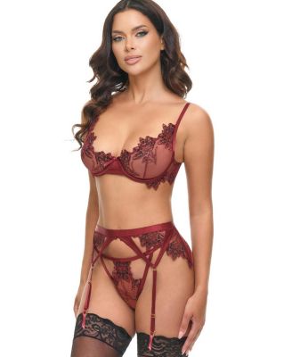 Nina Sheer 3 Piece Bra Set