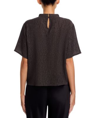 Mock Neck Short Sleeve Top