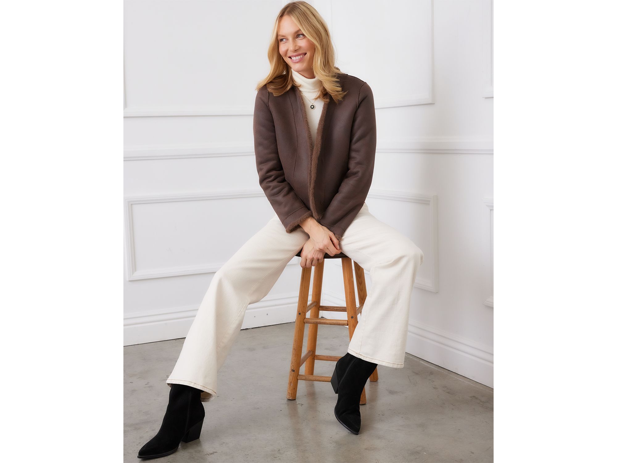 Reversible Faux Fur Jacket — Image 8