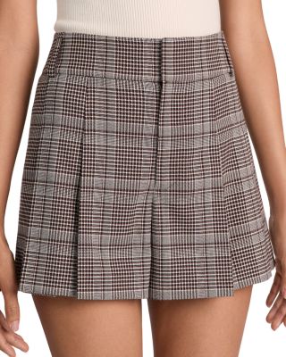 Scarlet Houndstooth Flutter Shorts  