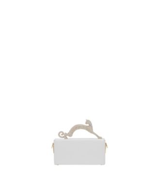 Pencil Cat Bag in Leather and Rhinestones