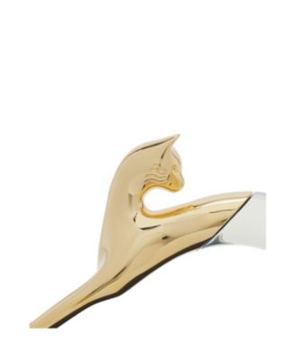 Pencil Cat Nano Leather Bag with a Bi-Material Cat