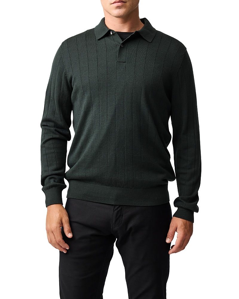 Rodd & Gunn Murdoch Textured Wool Polo Sweater