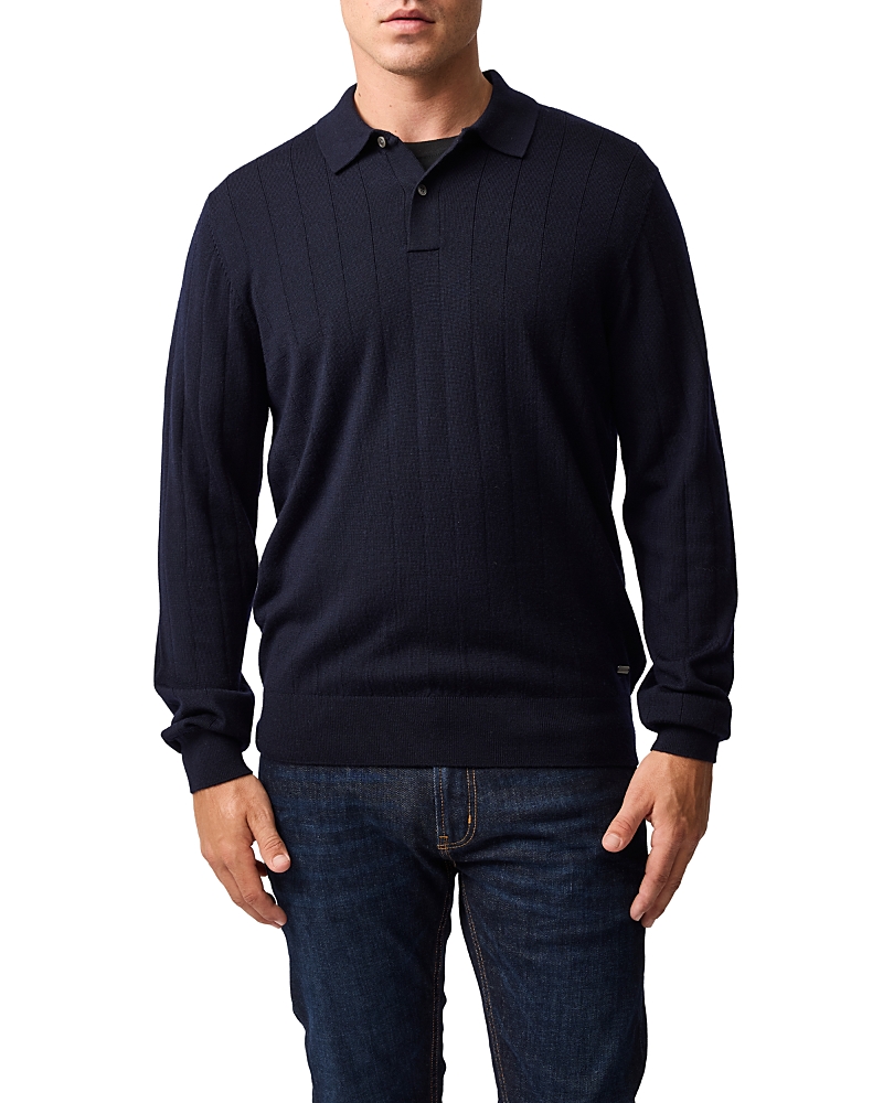 Rodd & Gunn Murdoch Textured Wool Polo Sweater In Multi