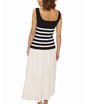 Women's Sienna Squareneck Twofer Midi Dress