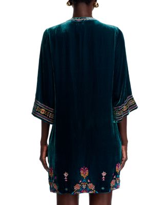 Velvet Tie Front Kim Dress