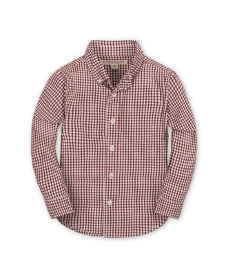 Boys' Organic Stretch Poplin Long Sleeve Button Down Shirt - Big Kid