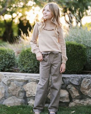 Girls' Organic Brushed Cotton Wide Leg Dress Pant - Little Kid, Big Kid