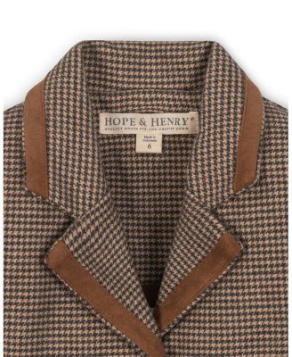  Hope &amp; Henry Girls' Organic Brushed Cotton Dress Blazer - Little Kid