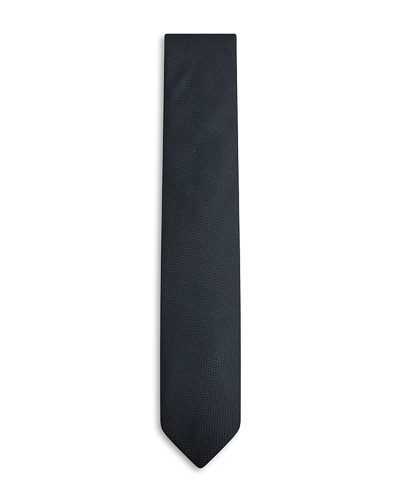 Reiss Ceremony Textured Classic Tie In Blue