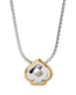 Sculpted Spade Pendant Necklace, 16-19"