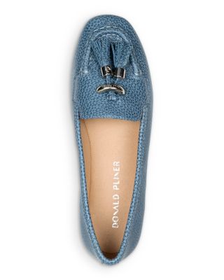 Women&#39;s Loriel Blue Leather Flats