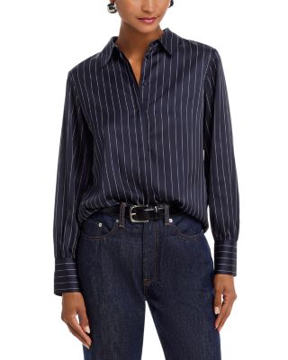 Satin Pinstripe Blouse