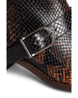 Women's Tylow Wild Mirror Python Effect Leather Ankle Boots