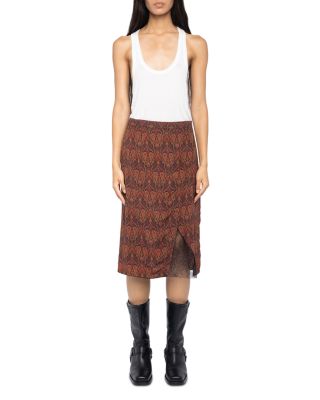 Julen Paisley Print Skirt 