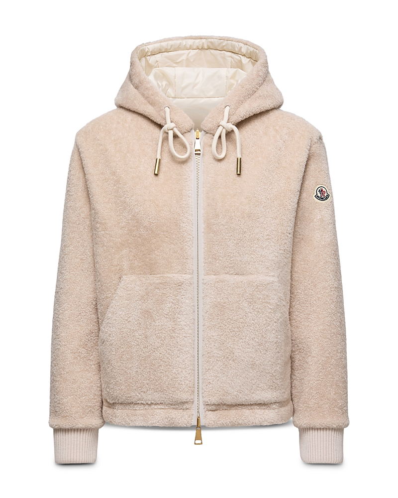 Moncler Reversible Padded Hoodie In Pink