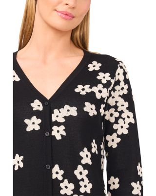 Flower Jacquard Cardigan