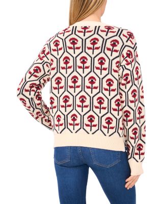 Flower Jacquard Sweater