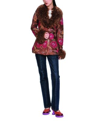 Poiret Faux Fur Trim Jacket