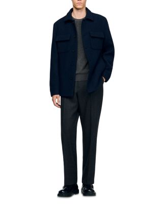 Wool Boucle Shirt Jacket