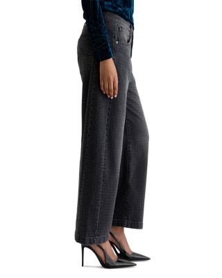Hattie High Rise Crystal Embellished Barrel Jeans in Star Light