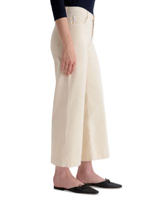 Saige Wide Leg Crop Corduroy Jeans in Opal Stone