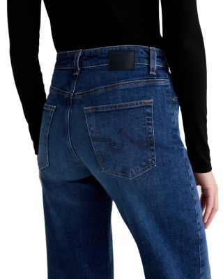 Saige Mid Rise Cropped Wide Leg Jeans in Veiled