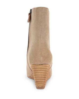 Women's Nash Brown Suede Wedge Booties